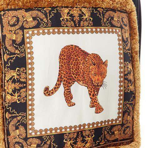 versace teppich ebay|Mens VERSACE AW18 Runway Pillow Talk Wild leopard silk .